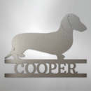 Custom Metal Wall Art - Personalized Dachshund Name Sign