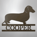 Custom Metal Wall Art - Personalized Dachshund Name Sign