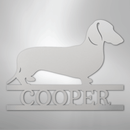 Custom Metal Wall Art - Personalized Dachshund Name Sign