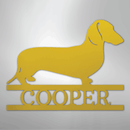 Custom Metal Wall Art - Personalized Dachshund Name Sign