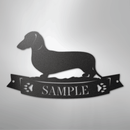 Custom Metal Wall Art - Personalized Dachshund Name Sign