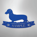 Custom Metal Wall Art - Personalized Dachshund Name Sign