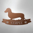 Custom Metal Wall Art - Personalized Dachshund Name Sign