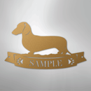 Custom Metal Wall Art - Personalized Dachshund Name Sign