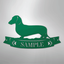 Custom Metal Wall Art - Personalized Dachshund Name Sign