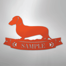 Custom Metal Wall Art - Personalized Dachshund Name Sign