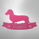 Custom Metal Wall Art - Personalized Dachshund Name Sign