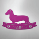 Custom Metal Wall Art - Personalized Dachshund Name Sign