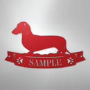 Custom Metal Wall Art - Personalized Dachshund Name Sign