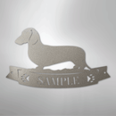 Custom Metal Wall Art - Personalized Dachshund Name Sign