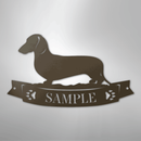 Custom Metal Wall Art - Personalized Dachshund Name Sign