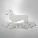 Custom Metal Wall Art - Personalized Dachshund Name Sign