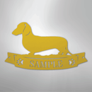 Custom Metal Wall Art - Personalized Dachshund Name Sign
