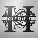 Custom Metal Wall Art - Family Split Letter Monogram Sign