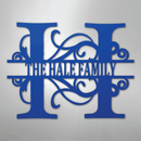 Custom Metal Wall Art - Family Split Letter Monogram Sign