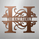 Custom Metal Wall Art - Family Split Letter Monogram Sign