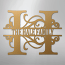 Custom Metal Wall Art - Family Split Letter Monogram Sign