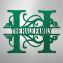 Custom Metal Wall Art - Family Split Letter Monogram Sign