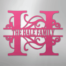 Custom Metal Wall Art - Family Split Letter Monogram Sign