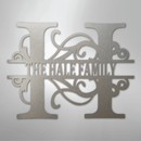 Custom Metal Wall Art - Family Split Letter Monogram Sign
