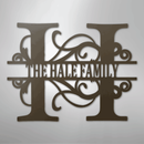 Custom Metal Wall Art - Family Split Letter Monogram Sign