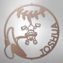 Custom Metal Wall Art - Personalized Little Monkey Name Sign