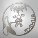 Custom Metal Wall Art - Personalized Little Monkey Name Sign