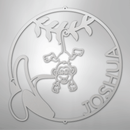 Custom Metal Wall Art - Personalized Little Monkey Name Sign