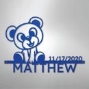 Custom Metal Wall Art - Personalized Teddy Bear Name Sign