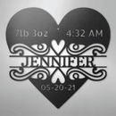 Custom Metal Wall Art - Personalized Newborn Name Sign