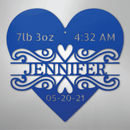 Custom Metal Wall Art - Personalized Newborn Name Sign