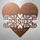 Custom Metal Wall Art - Personalized Newborn Name Sign