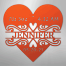 Custom Metal Wall Art - Personalized Newborn Name Sign