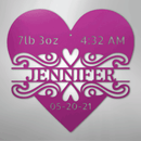 Custom Metal Wall Art - Personalized Newborn Name Sign