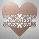 Custom Metal Wall Art - Personalized Newborn Name Sign
