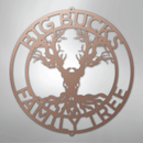 Custom Metal Wall Art - Personalized Skull Tree Monogram