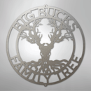 Custom Metal Wall Art - Personalized Skull Tree Monogram