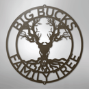 Custom Metal Wall Art - Personalized Skull Tree Monogram