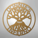 Custom Metal Wall Art - Personalized Skull Family Tree Sign