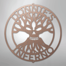 Custom Metal Wall Art - Personalized Skull Family Tree Sign