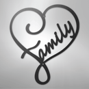 Metal Wall Art - Family Heart Sign