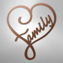 Metal Wall Art - Family Heart Sign
