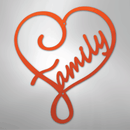 Metal Wall Art - Family Heart Sign