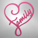 Metal Wall Art - Family Heart Sign