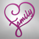Metal Wall Art - Family Heart Sign