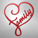 Metal Wall Art - Family Heart Sign
