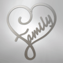 Metal Wall Art - Family Heart Sign