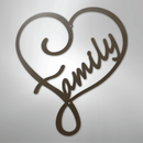 Metal Wall Art - Family Heart Sign