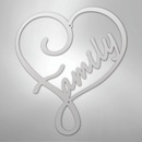 Metal Wall Art - Family Heart Sign