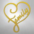 Metal Wall Art - Family Heart Sign